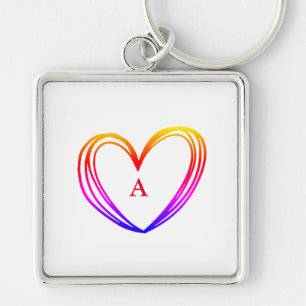 PORTE-CLÉS PORTE - CLÉ DE NOM DE COEUR CUT