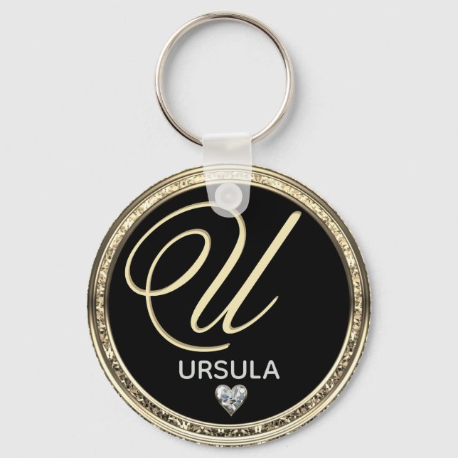 Porte-clés Porte - clé de nom initial du monogramme (Recto)