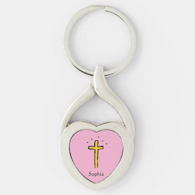 Porte-clés Porte - clé de nom personnalisé Christian Cross Pi (Devant)