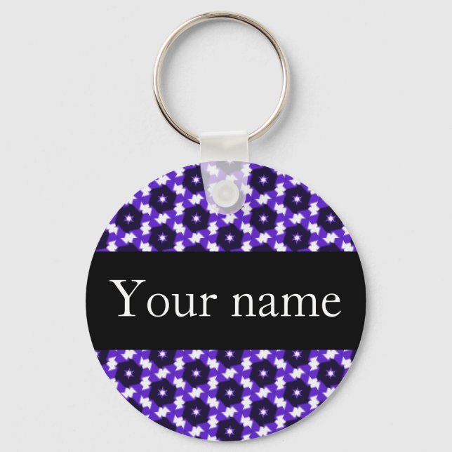 Porte-clés Porte - clé de nom personnalisé de Motif funky (no (Recto)