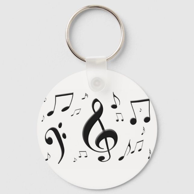 Porte-clés Porte - clé de notes musicales bulles (Recto)