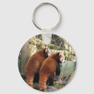 Porte-clés Porte - clé de pandas rouges