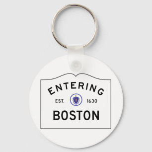 Porte-clés Porte - clé de panneau routier de Boston le