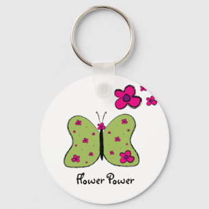 Porte-clés Porte - clé de papillon de flower power