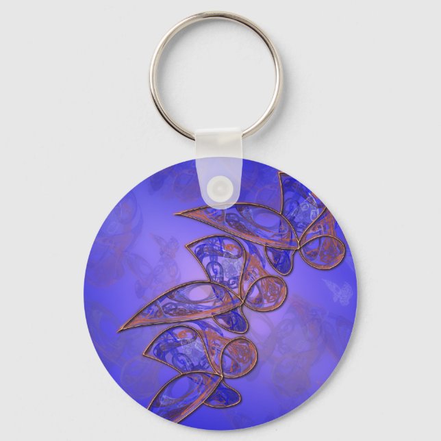 Porte-clés Porte - clé de papillons en cuivre (Recto)