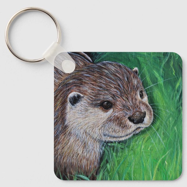 Porte-clés Porte - clé de peinture Little River Otter (Recto)