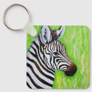 Porte-clés Porte - clé de peinture Zebra