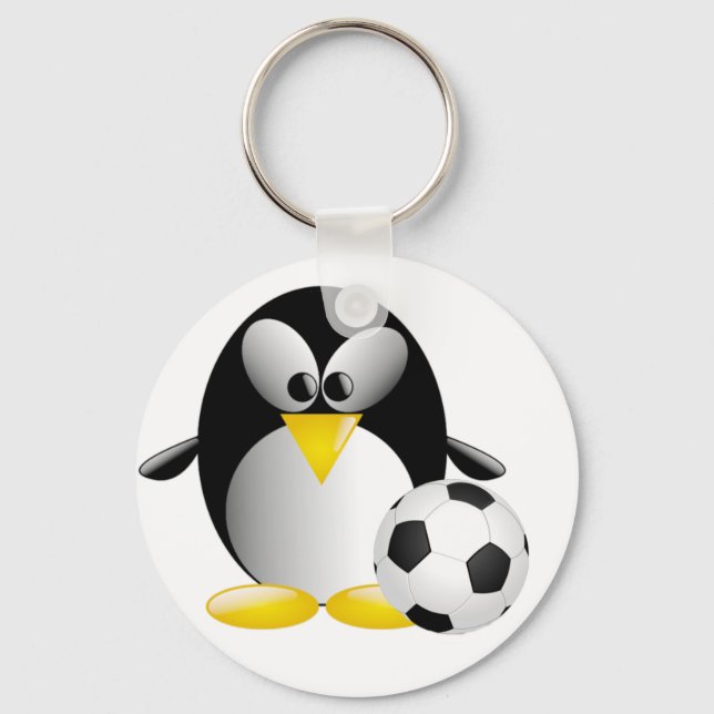 Porte-clés Porte - clé de pingouin de football (Recto)
