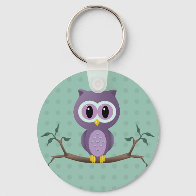Porte-clés Porte - clé de points Owl Polka (Recto)