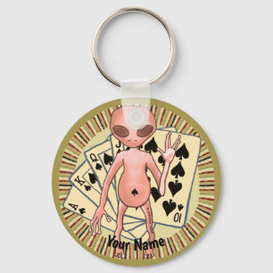 Porte-clés porte - clé de poker Alien