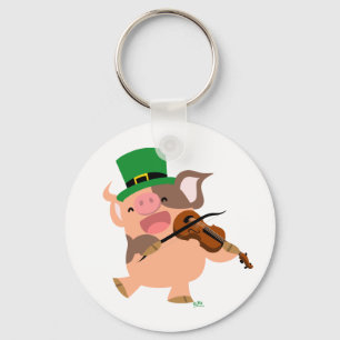 Porte-clés Porte - clé de porc de violoniste du jour de St
