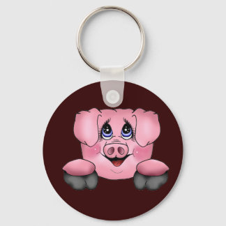 Porte-clés Porte - clé de porc rose