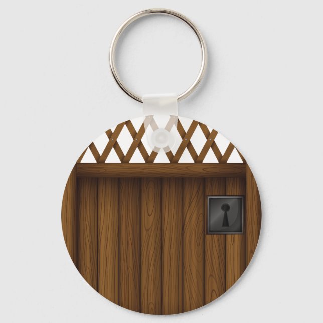 Porte-clés Porte - clé de porte en bois (Recto)