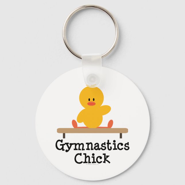 Porte-clés Porte - clé de poussins de gymnastique (Recto)