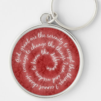 Porte-clés Porte - clé de prière de la Sérénité rouge