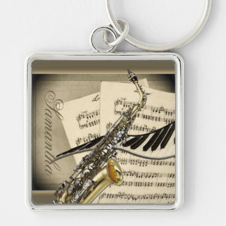 Porte-clés Porte - clé de prime de saxophone et de musique de