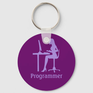 Porte-clés Porte - clé de programmeur Silhouette féminine per