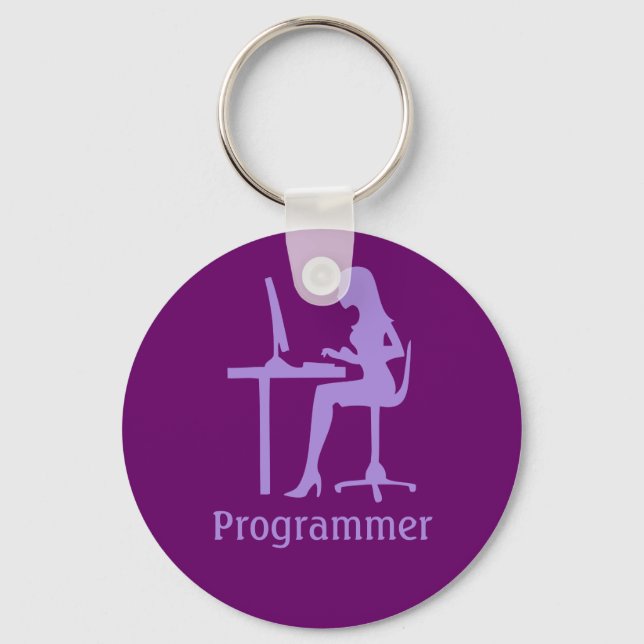 Porte-clés Porte - clé de programmeur Silhouette féminine per (Recto)