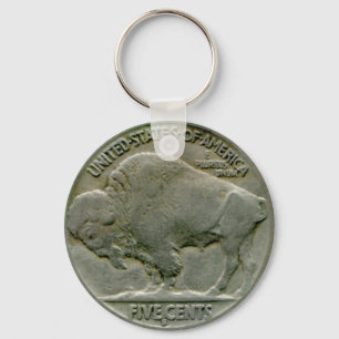Porte-clés porte - clé de queues de nickel "Buffalo" américai