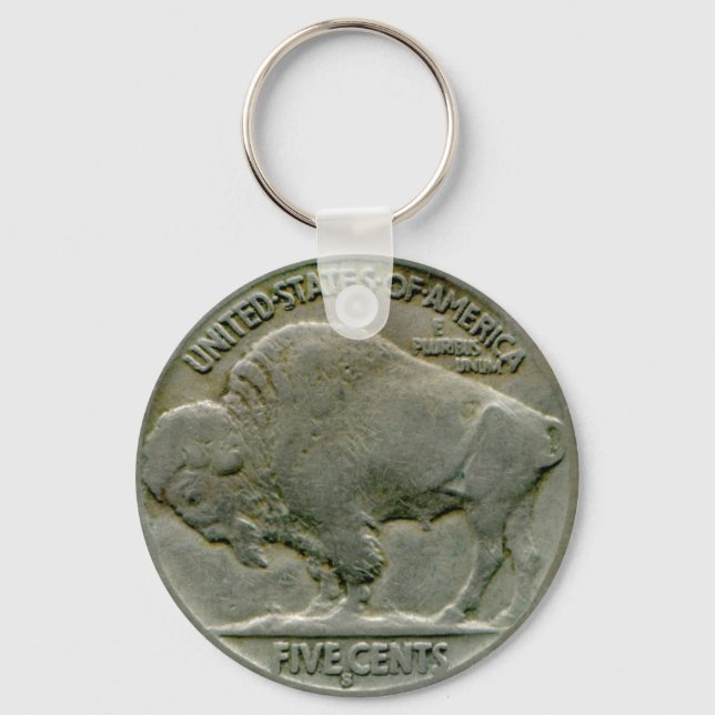 Porte-clés porte - clé de queues de nickel "Buffalo" américai (Recto)