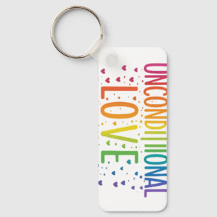 Porte-clés Porte - clé de rectangle d'amour inconditionnel