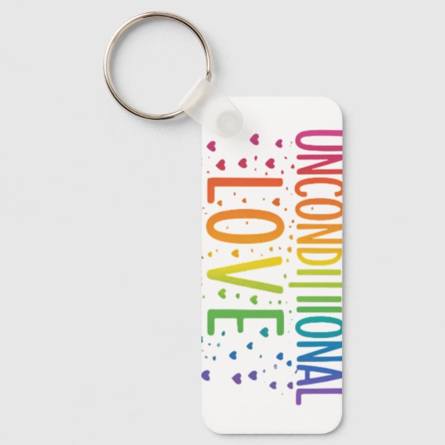 Porte-clés Porte - clé de rectangle d'amour inconditionnel (Recto)