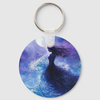 Porte-clés Porte - clé de rêve lune-lune-océan