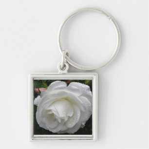 Porte-clés Porte - clé de rose blanc