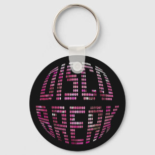 Porte-clés Porte - clé de rose de coupure de disco