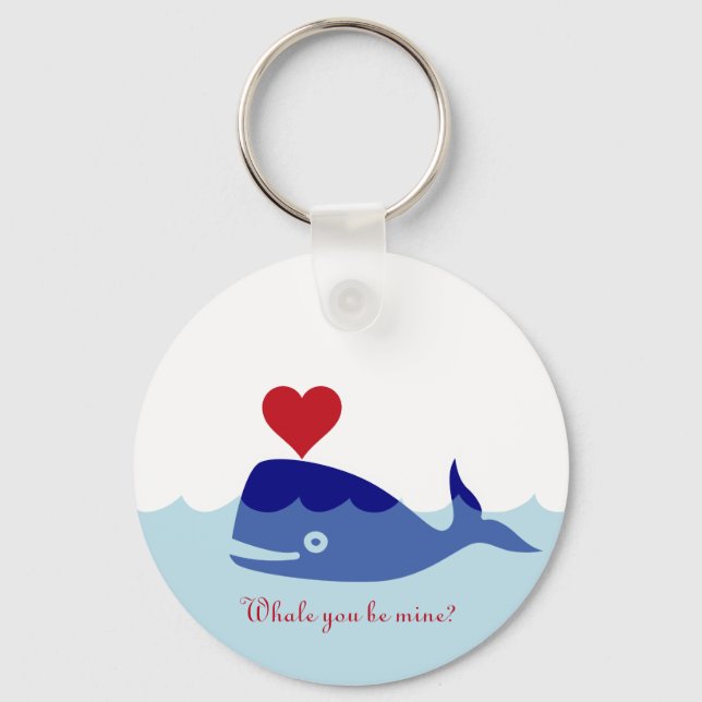 Porte-clés Porte - clé de Saint-Valentin de baleine (Recto)