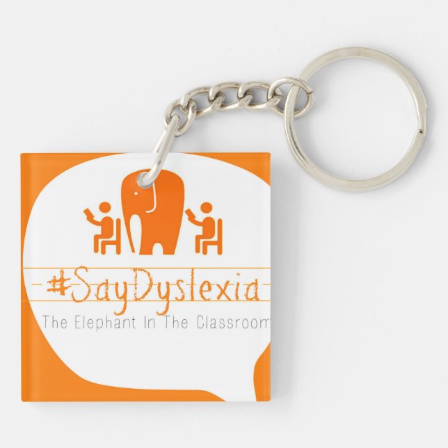 Porte-clés Porte - clé de #SayDyslexia (Dos)