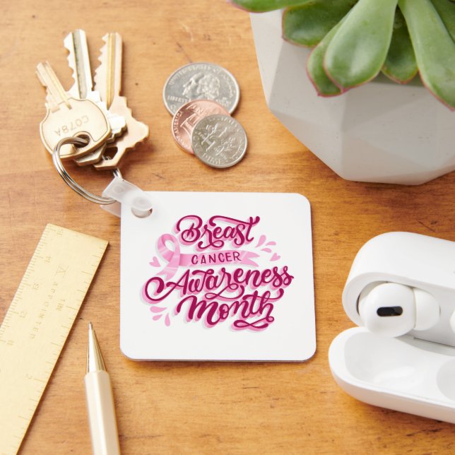 Porte-clés Porte - clé de sensibilisation au cancer du sein (Bureau)