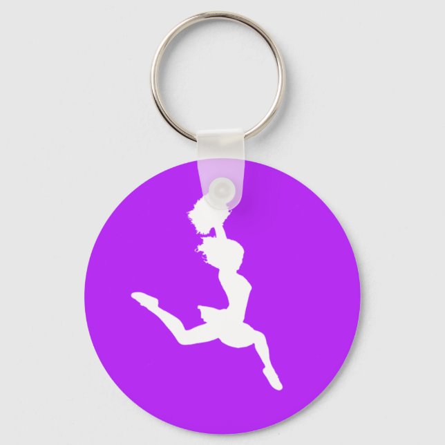 Porte-clés Porte - clé de silhouette jaune violet (Recto)