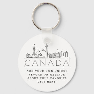 Porte-clés Porte - clé de slogan personnalisé Skyline Canad
