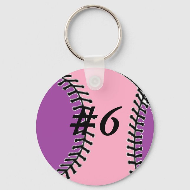 Porte-clés Porte - clé de softball de maman (Recto)