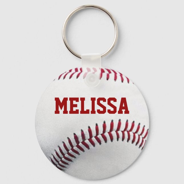 Porte-clés Porte - clé de softball personnalisé (Recto)