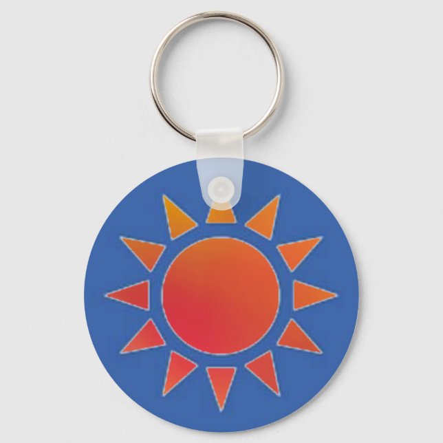 Porte-clés Porte - clé de soleil orange rouge (Recto)