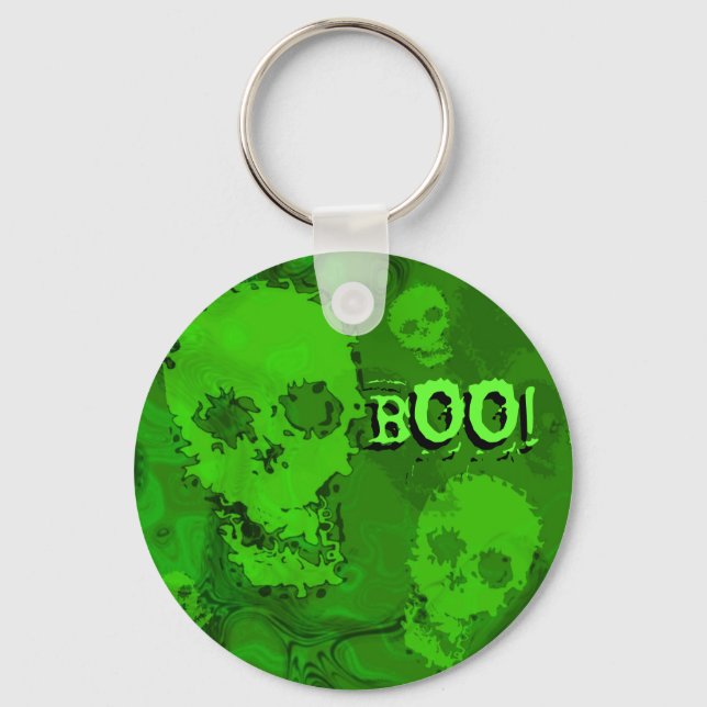 Porte-clés Porte - clé de Spectres crâniens 'Boo!' (Recto)