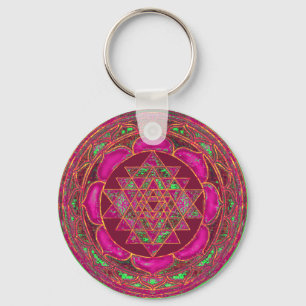 Porte-clés porte - clé de Sri Lakshmi Yantra Mandala