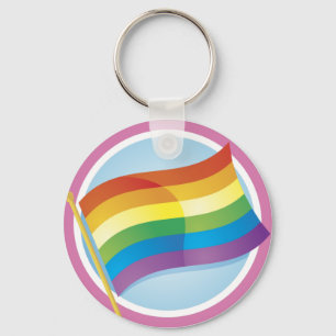 Porte-clés Porte - clé de style de logo Rainbow Flag