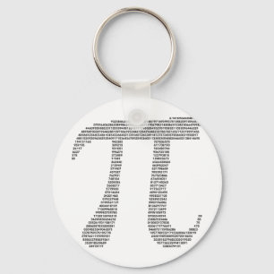Porte-clés Porte - clé de symbole de pi