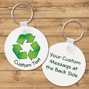 Porte-clés Porte - clé de symbole de recyclage