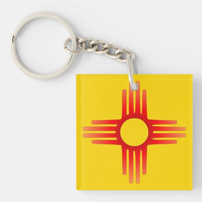 Porte-clés Porte - clé de symbole de Zia Sun (Devant)