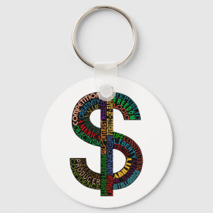 Porte-clés Porte - clé de symbole dollar