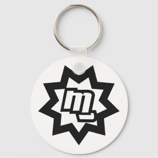 Porte-clés PORTE - CLÉ de symbole MG (B/W)