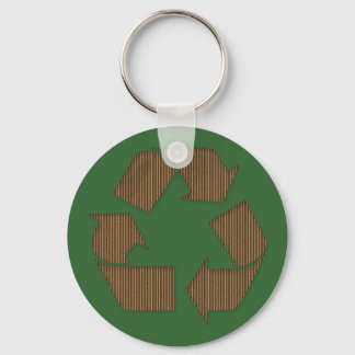 Porte-clés Porte - clé de symboles de recyclage de carton
