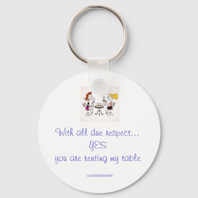 Porte-clés Porte - clé de table du serveur loué (Recto)
