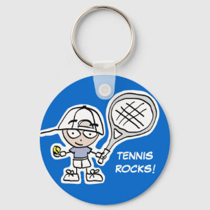 Porte-clés Porte - clé de tennis avec dessin animé mignon et 