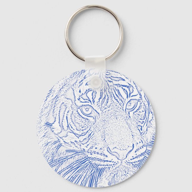 Porte-clés Porte - clé de tigre (bleu) (Recto)