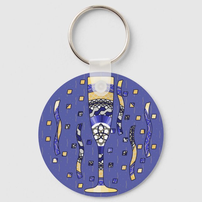 Porte-clés Porte - clé de toast du Nouvel An (Recto)